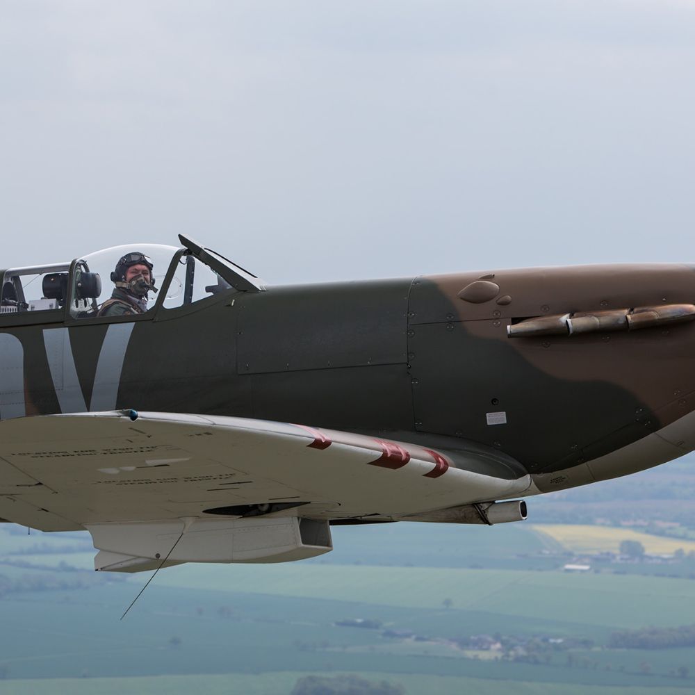 Dragon Rapide Formation Flight with a Spitfire over Cambridge